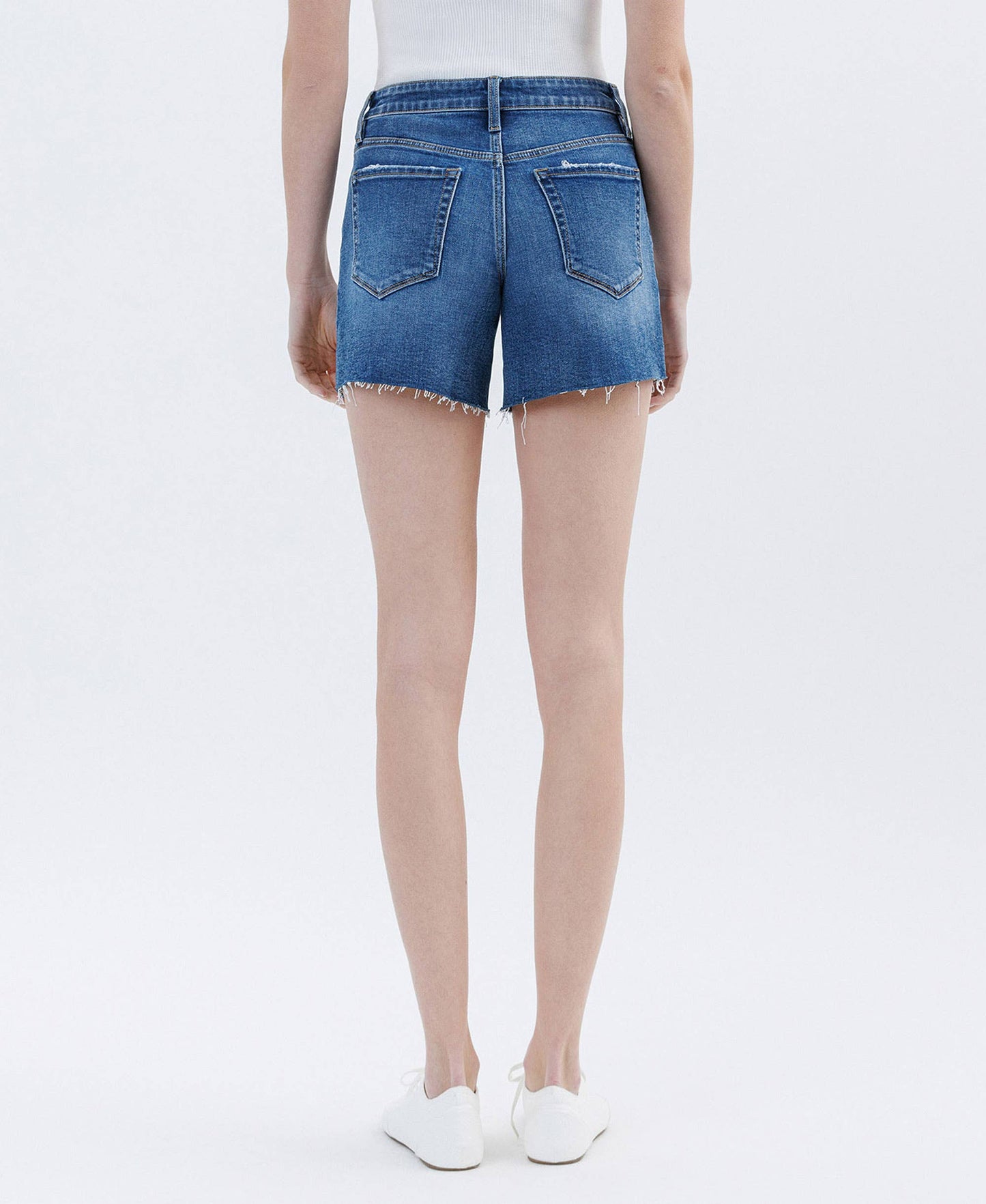 HIGH RISE DARK DENIM SHORTS LV1638