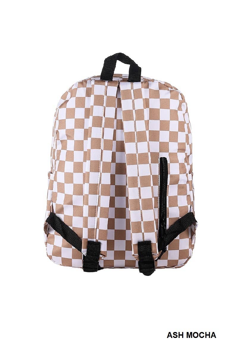 Trendy Checkered Backpack