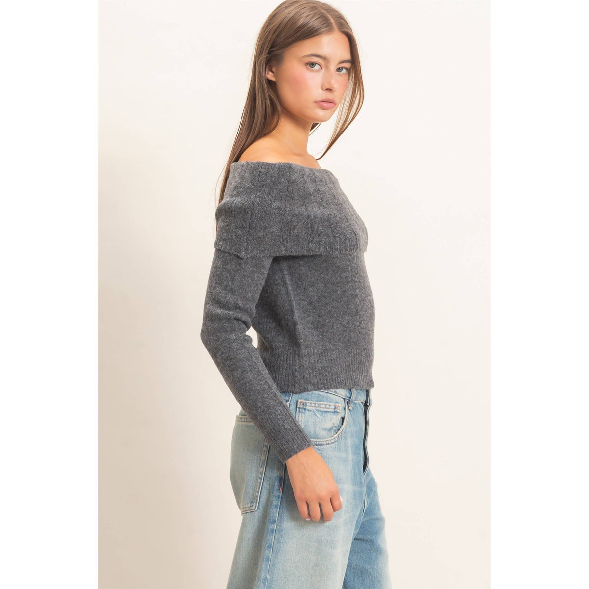 Off-Shoulder Sweater