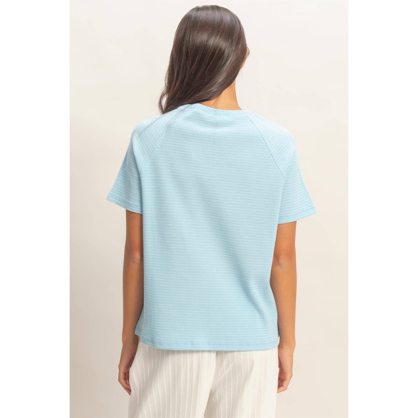 Striped thermal tee