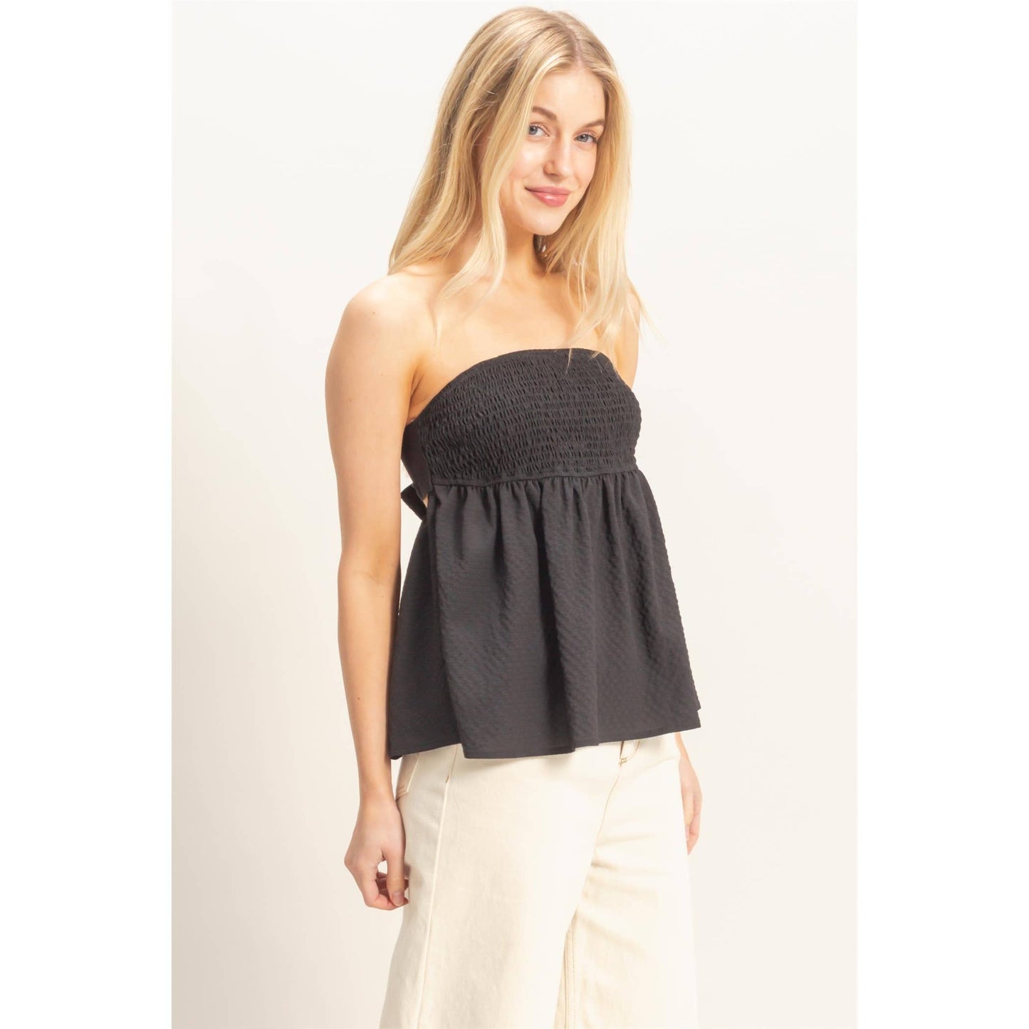 Tie back tube top