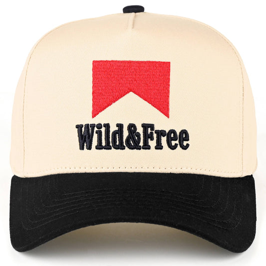 C.C WILD & FREE Letter Two Tone Trucker Cap
