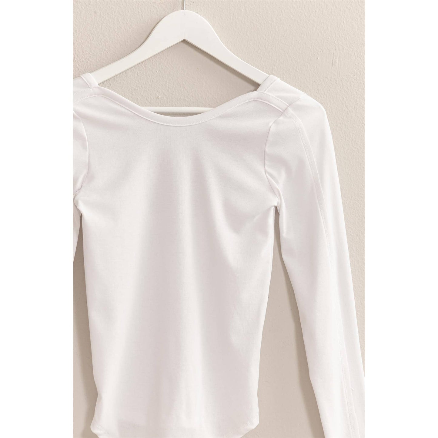 low scoop back long sleeve