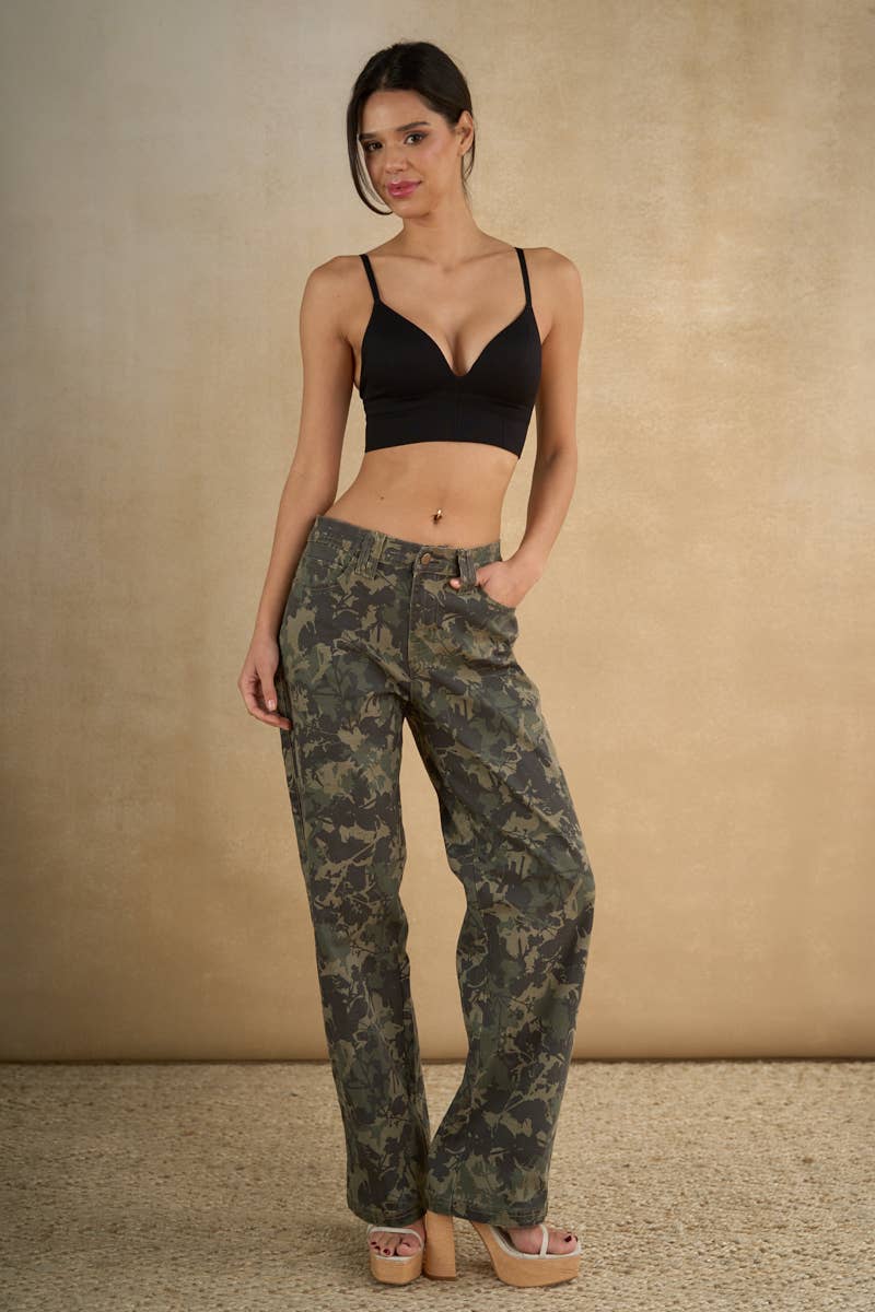 Zebra Straight Leg Pants