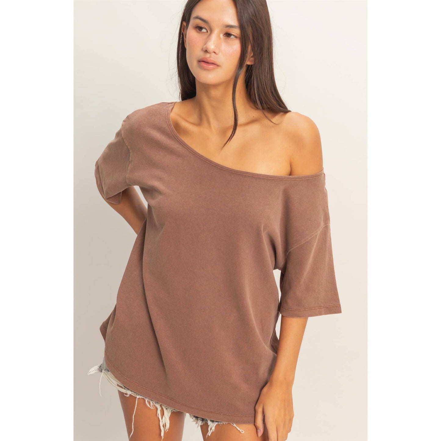 Boat Neck Basic Tee