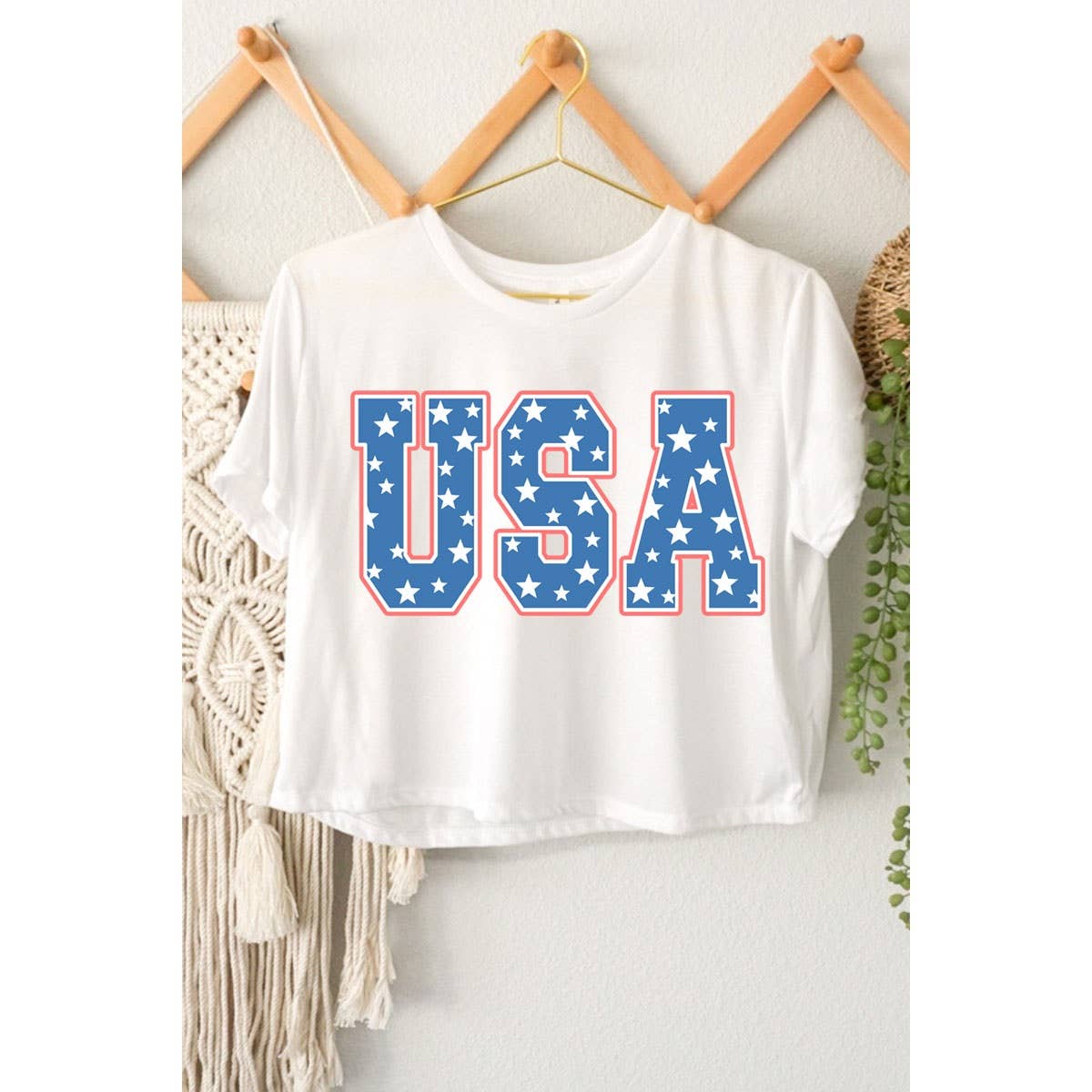 PRE-ORDER USA GRAPHIC CROP TOP