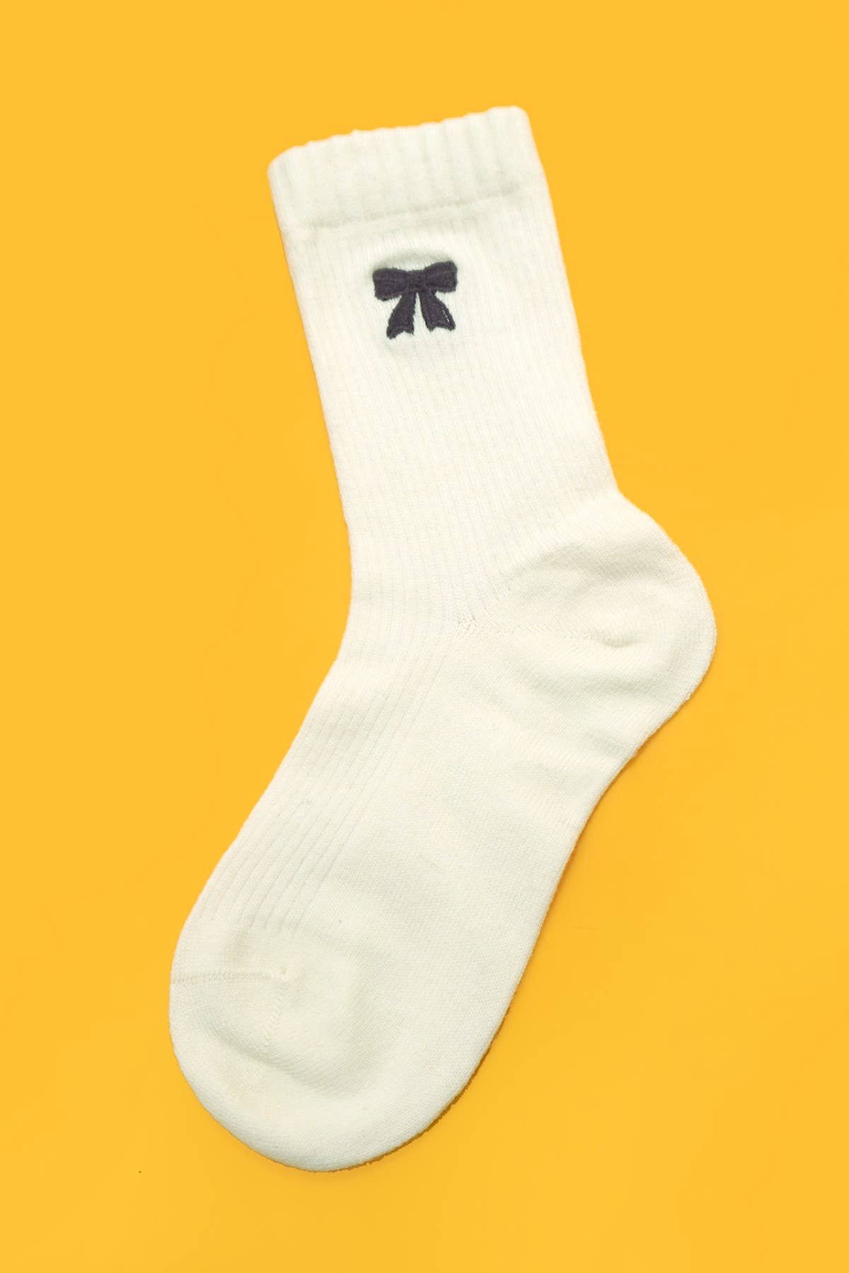 WOMAN RIBBED BOW KNOT SOCKS | 40S02077