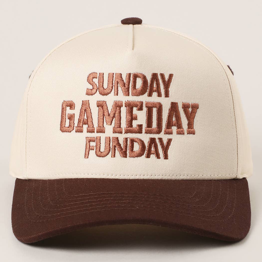 SUNDAY GAMEDAY FUNDAY Embroidery Trucker Hat