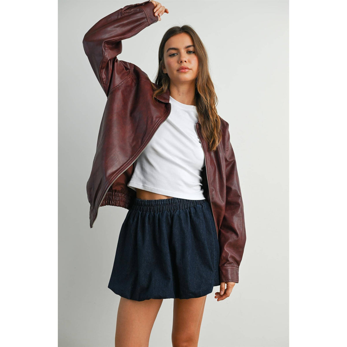 Zip up Leather jacket