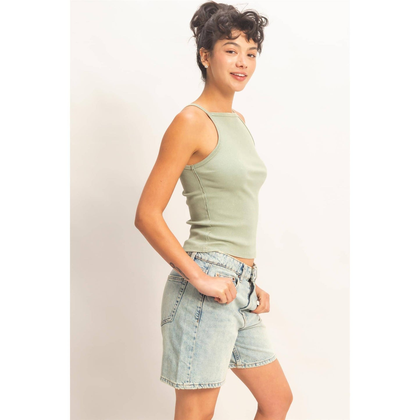 Square Neck Acid Tank Top