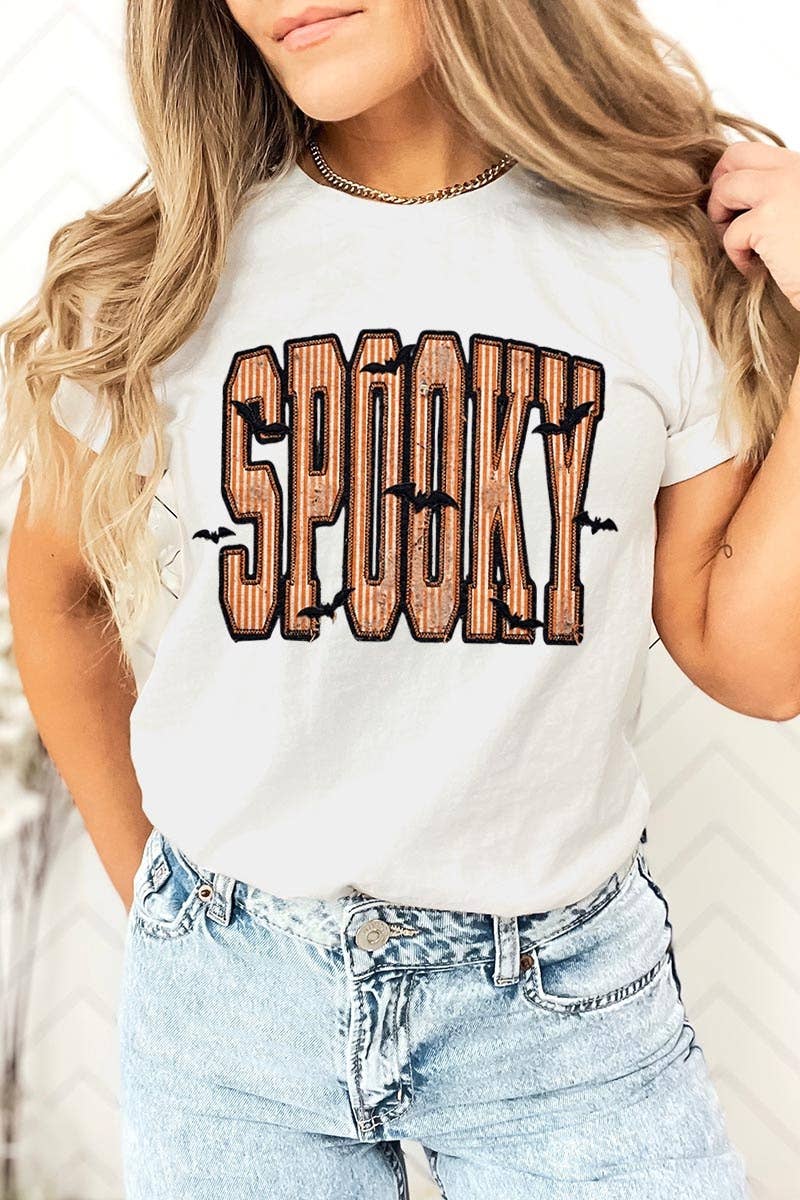 Retro Stripe Spooky Graphic Tee