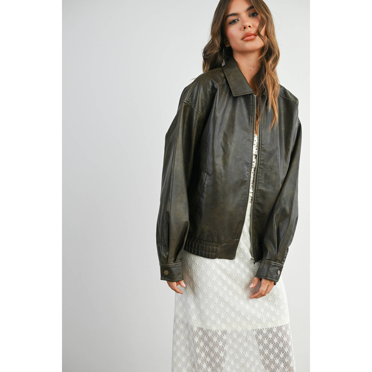 Zip up Leather jacket