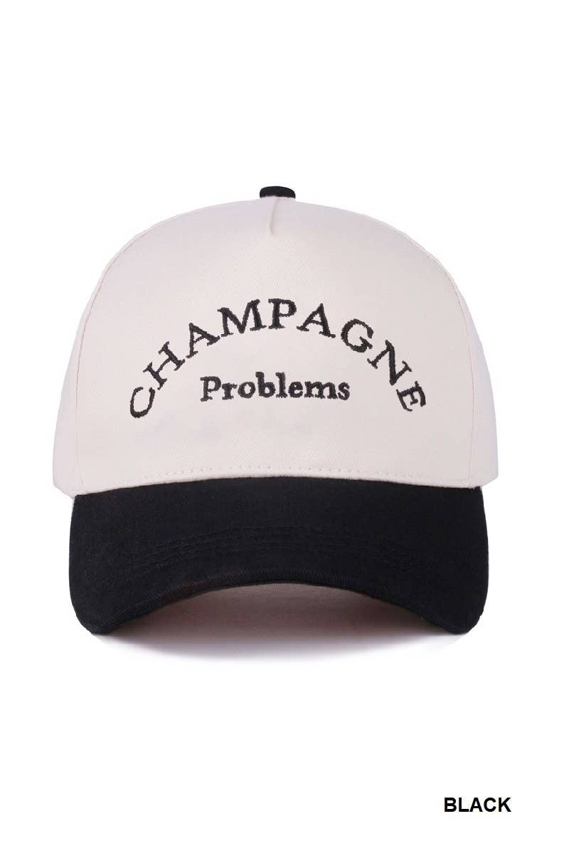 Champagne Problems Two Tone Canvas Cotton Cap