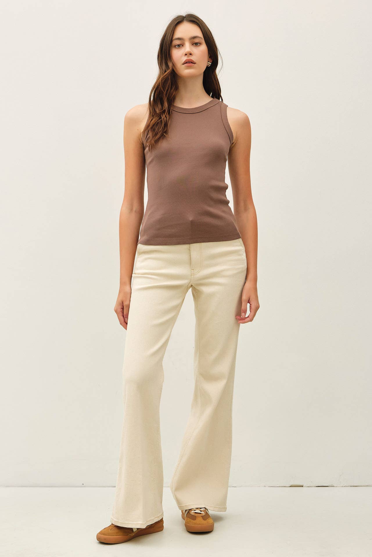 Round neck basic tank