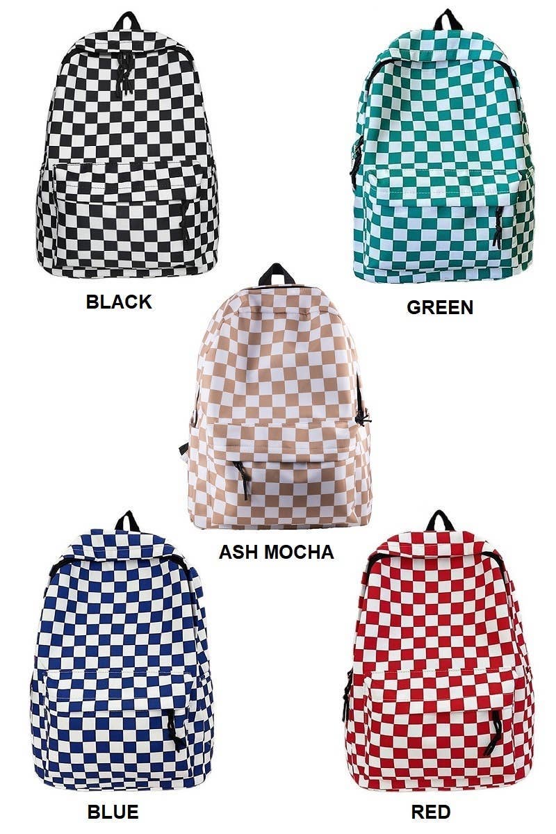 Trendy Checkered Backpack