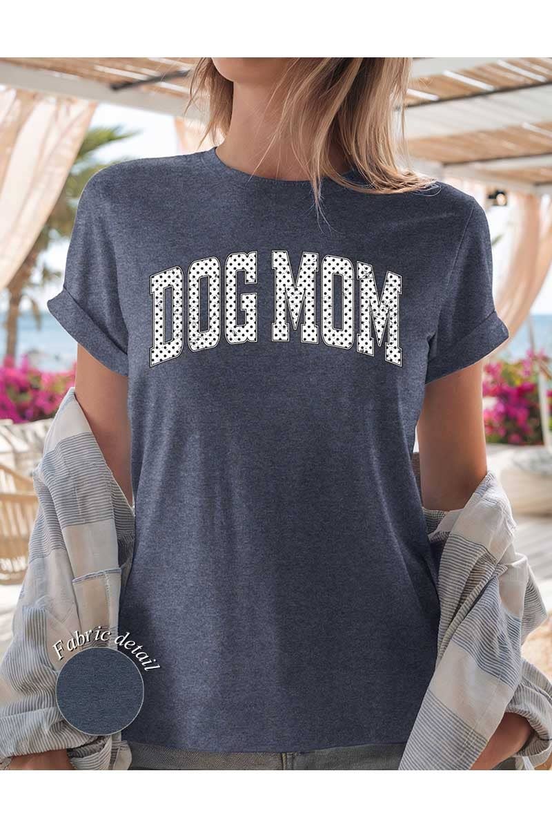 Dog Mom Polka Dot Graphic Heavy Cotton Tee