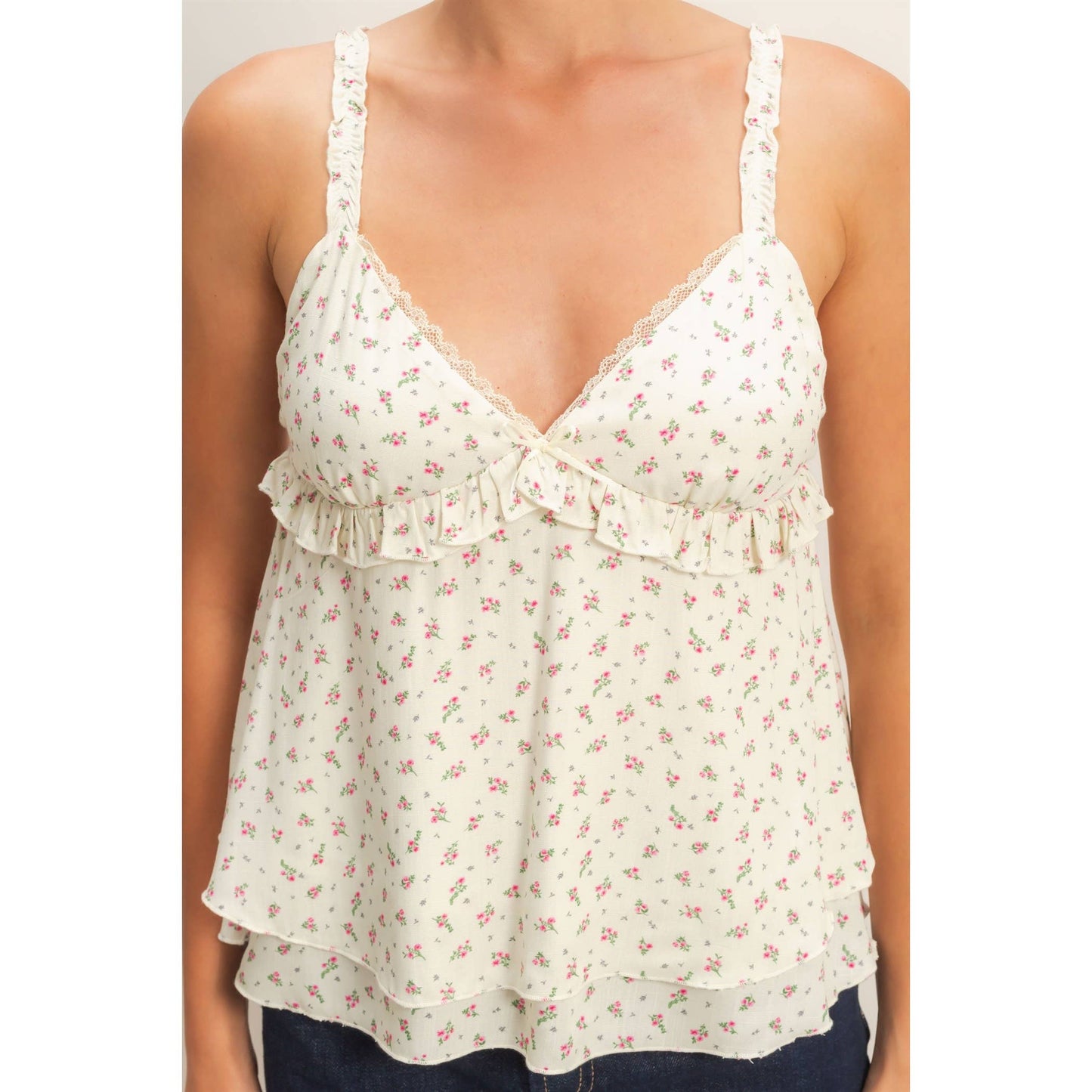 Floral Tiered Top