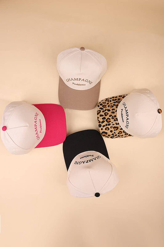 Champagne Problems Two Tone Canvas Cotton Cap