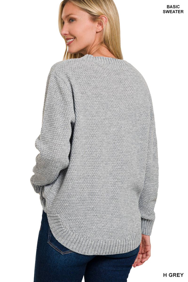 Round Hem Sweater
