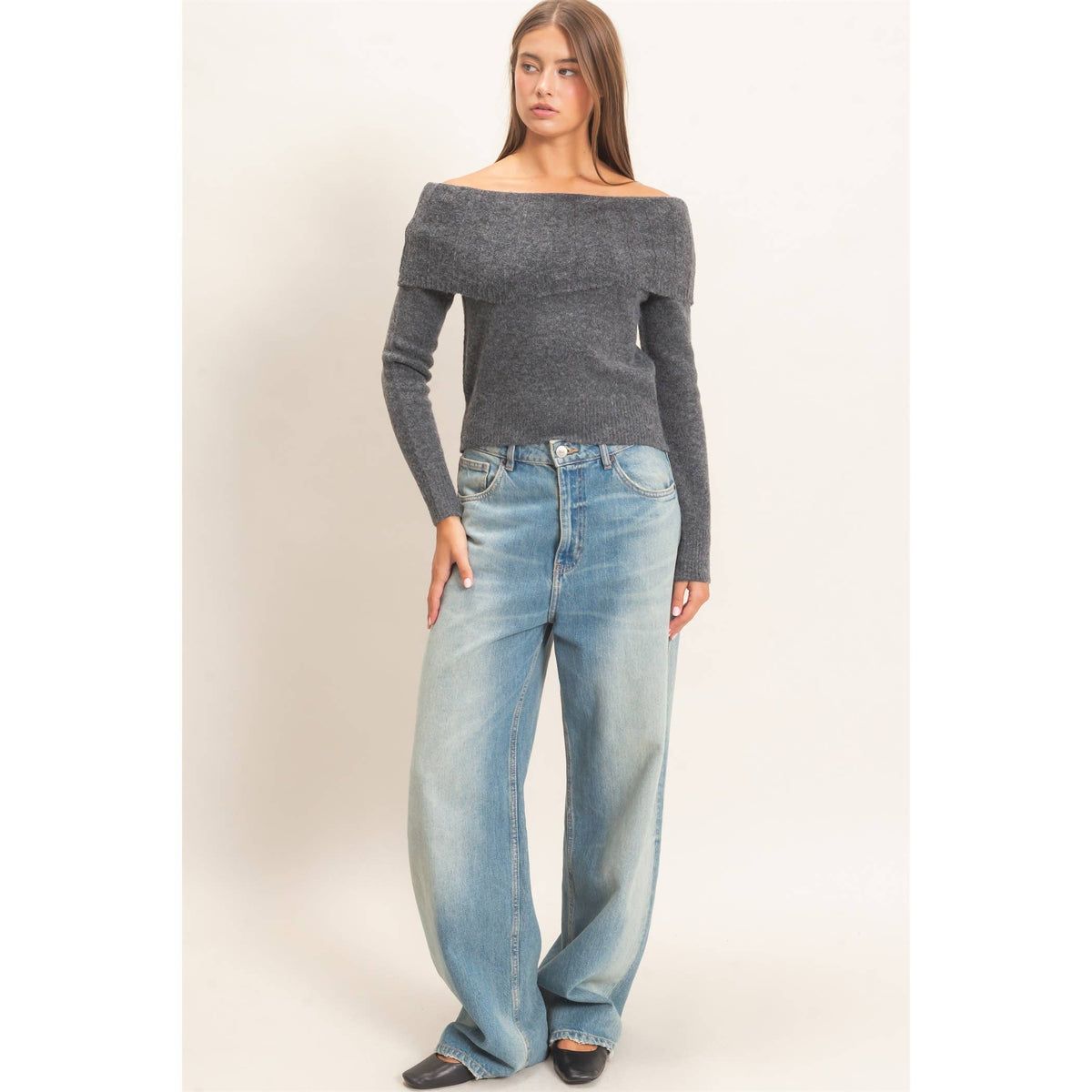 Off-Shoulder Sweater