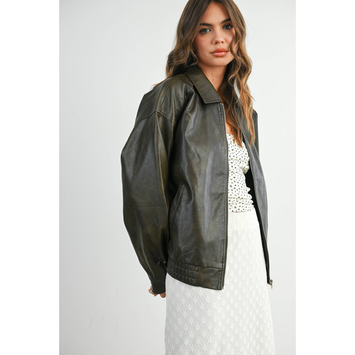Zip up Leather jacket