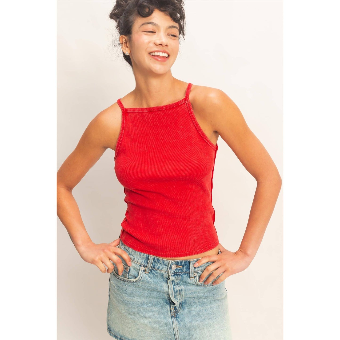 Square Neck Acid Tank Top