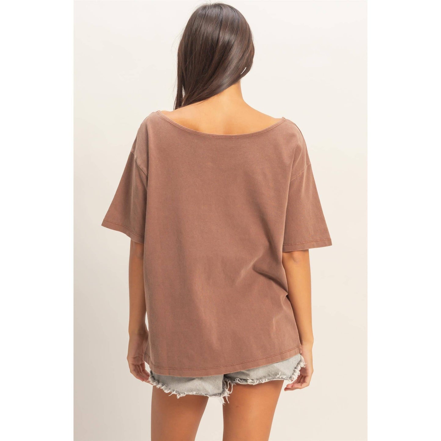 Boat Neck Basic Tee