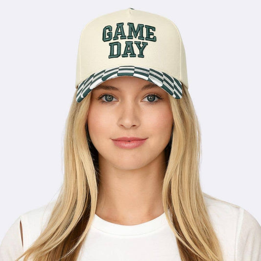 GAME DAY CHECKERED BASEBALL CAP, JHCS 021