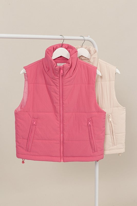 Zip up puffer vest