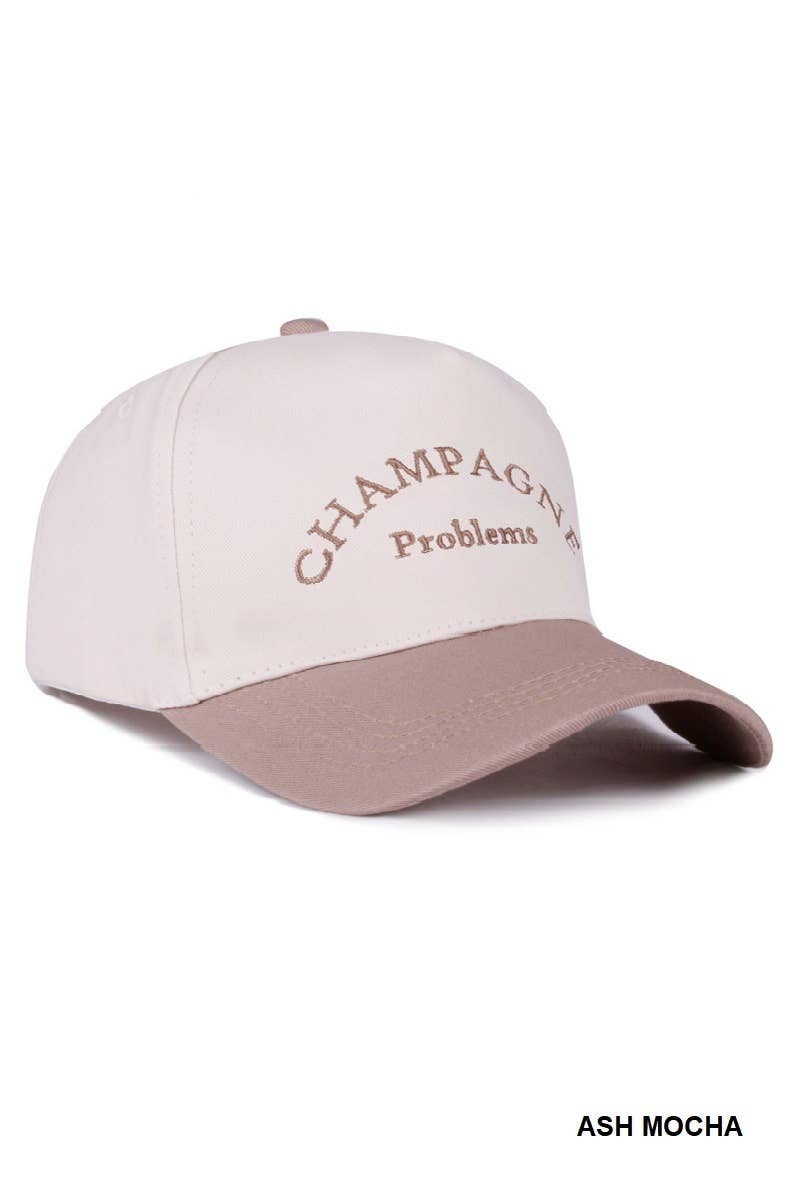 Champagne Problems Two Tone Canvas Cotton Cap