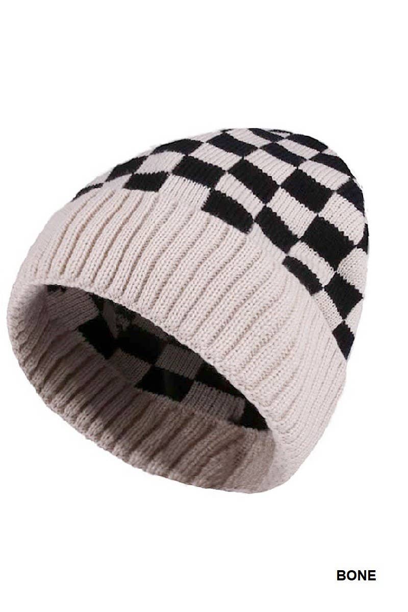 Checkered Beanie