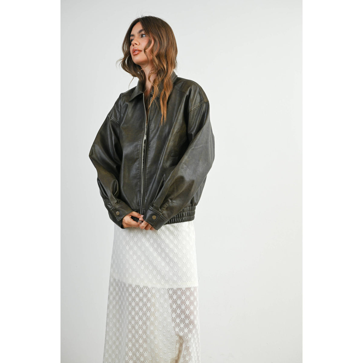 Zip up Leather jacket