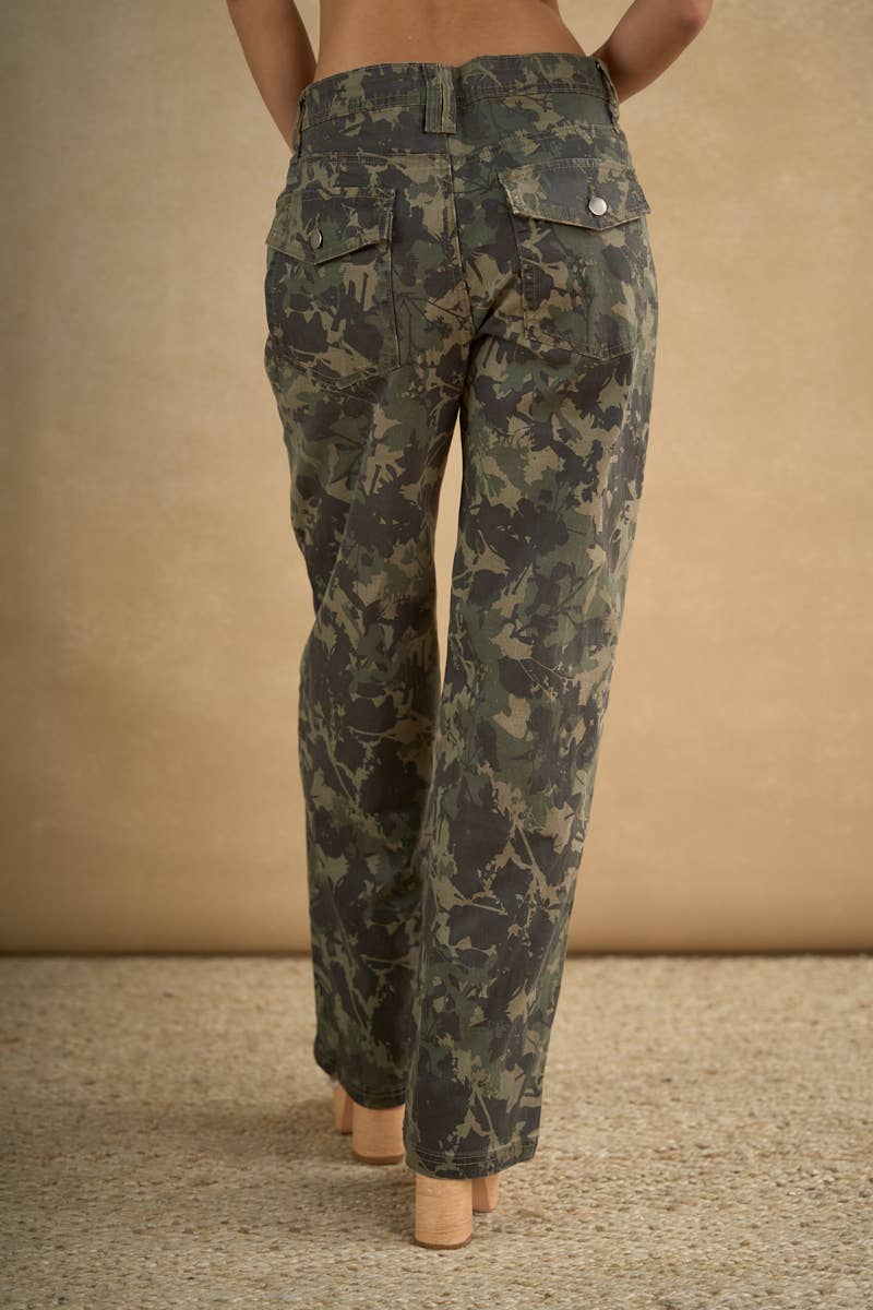 Zebra Straight Leg Pants