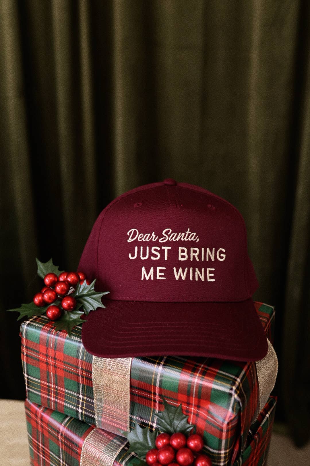 Dear Santa, just bring me wine hat
