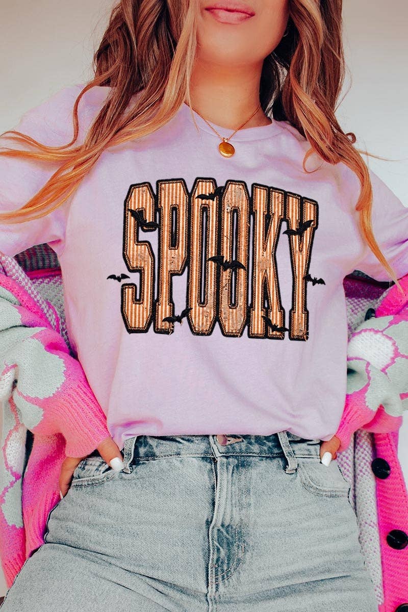 Retro Stripe Spooky Graphic Tee
