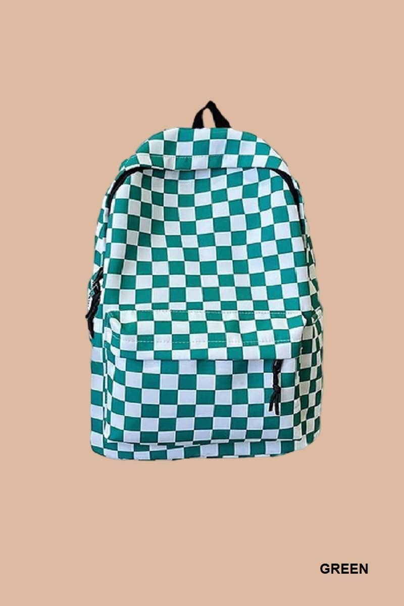 Trendy Checkered Backpack