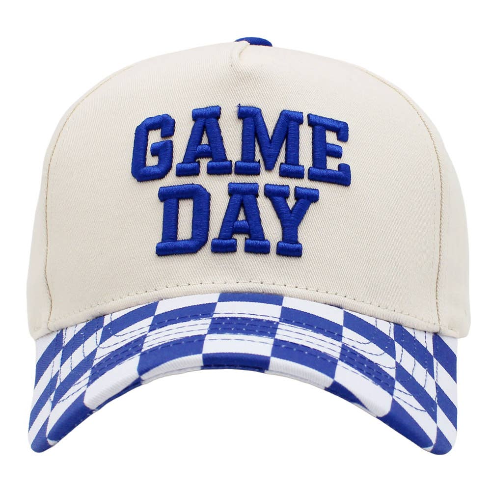 GAME DAY CHECKERED BASEBALL CAP, JHCS 021
