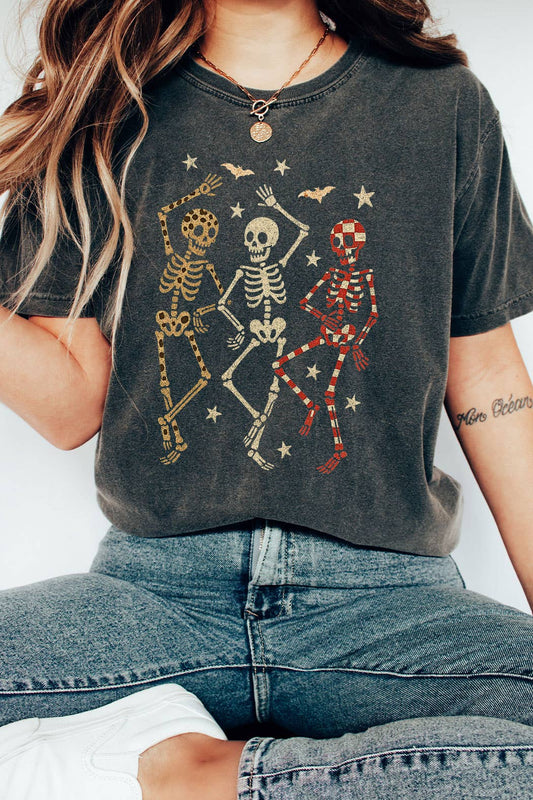(PRE-ORDER) Dancing Skeleton Halloween Vintage Graphic Tee