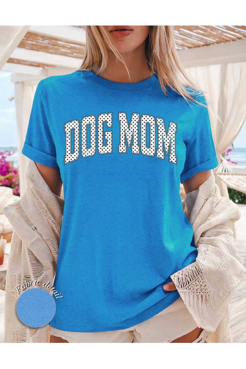 Dog Mom Polka Dot Graphic Heavy Cotton Tee