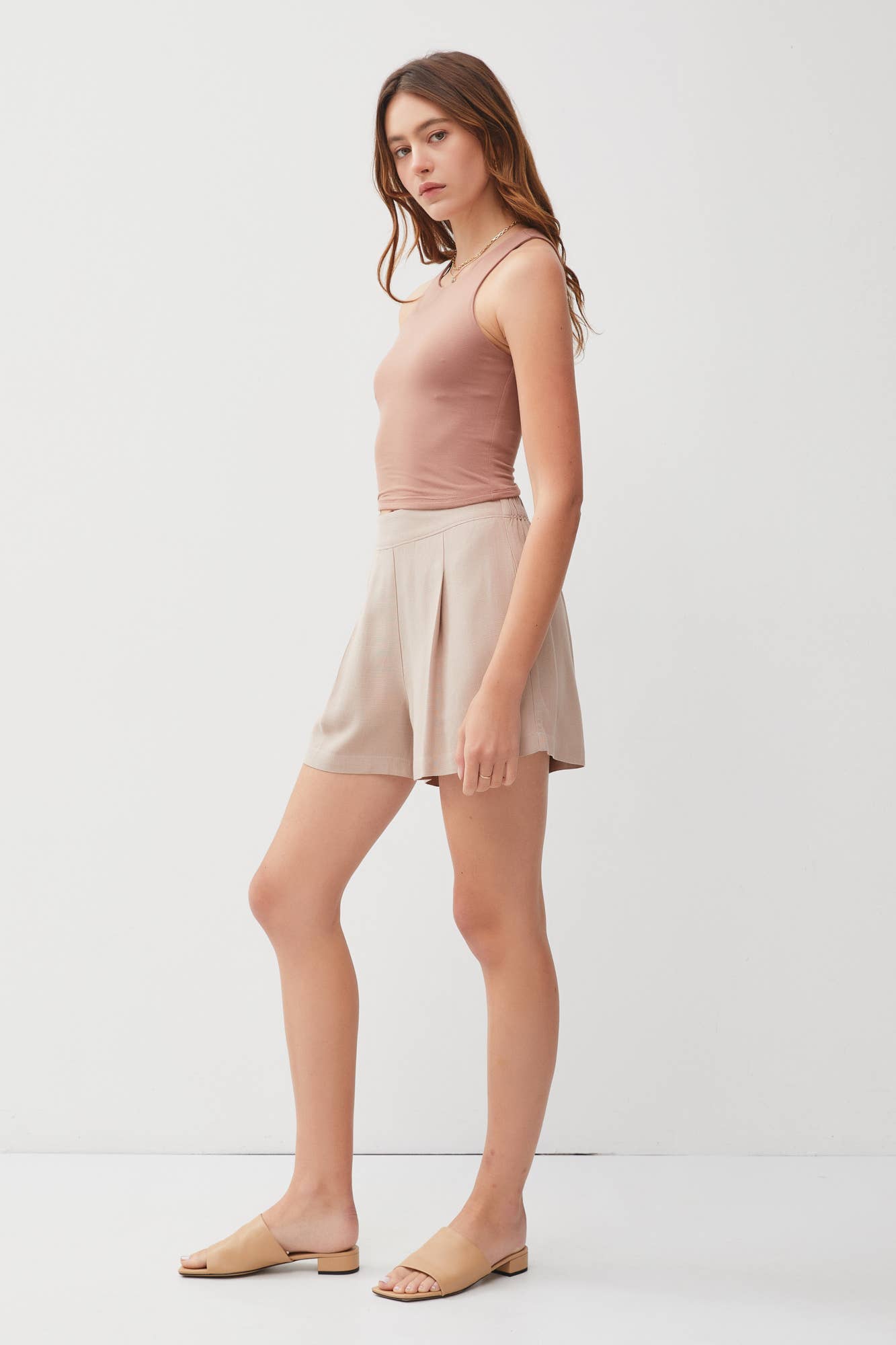 HIGH NECK CROPPED TANK