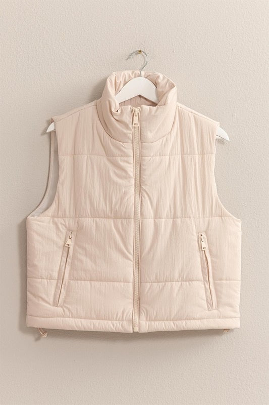 Zip up puffer vest