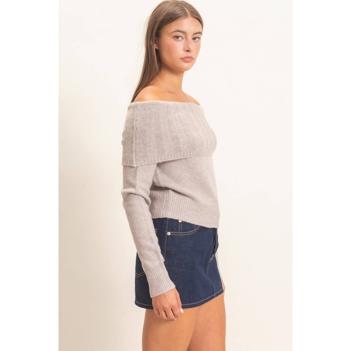 Off-Shoulder Sweater