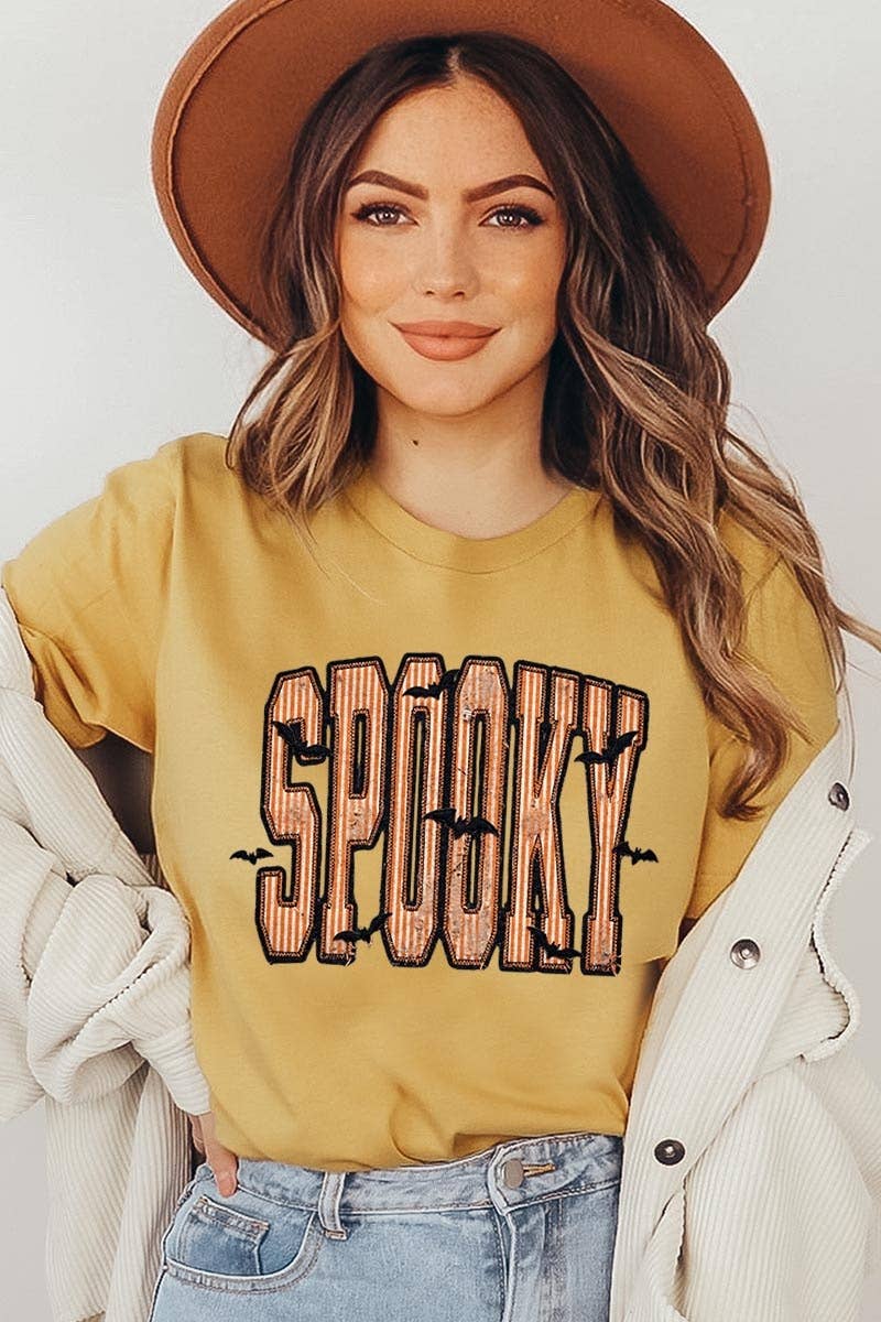 Retro Stripe Spooky Graphic Tee