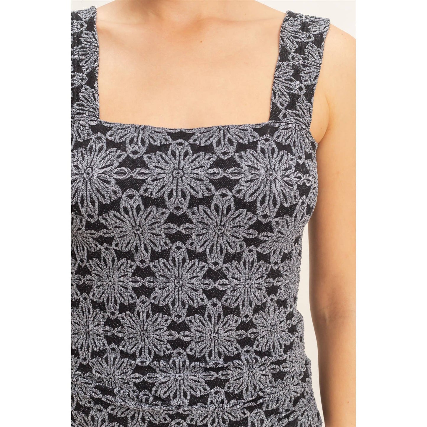 Floral Jacquard Tank