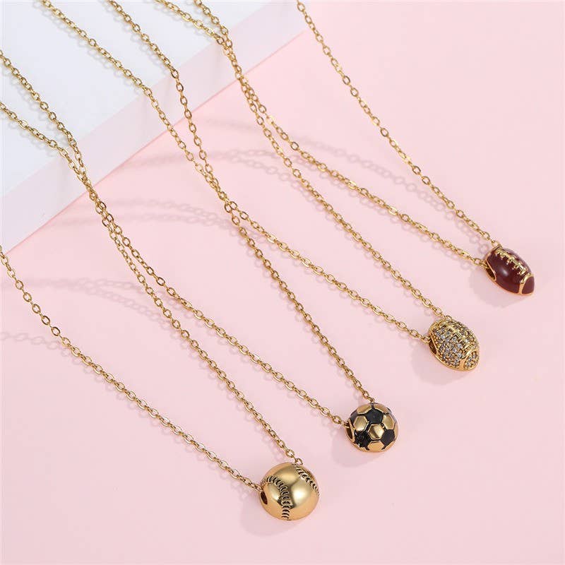 GAMEDAY CHARM STAINLESS STEEL NECKLACE | 40NK9706