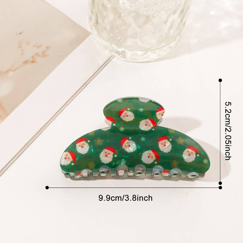 CHRISTMAS TREE SANTA GINGERBREAD HOLIDAY HAIR CLAW | 40H1027