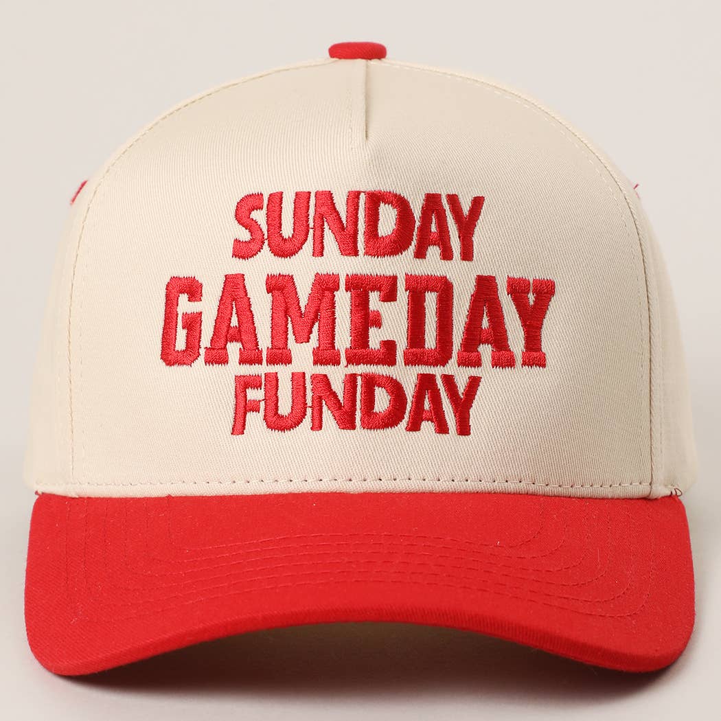 SUNDAY GAMEDAY FUNDAY Embroidery Trucker Hat