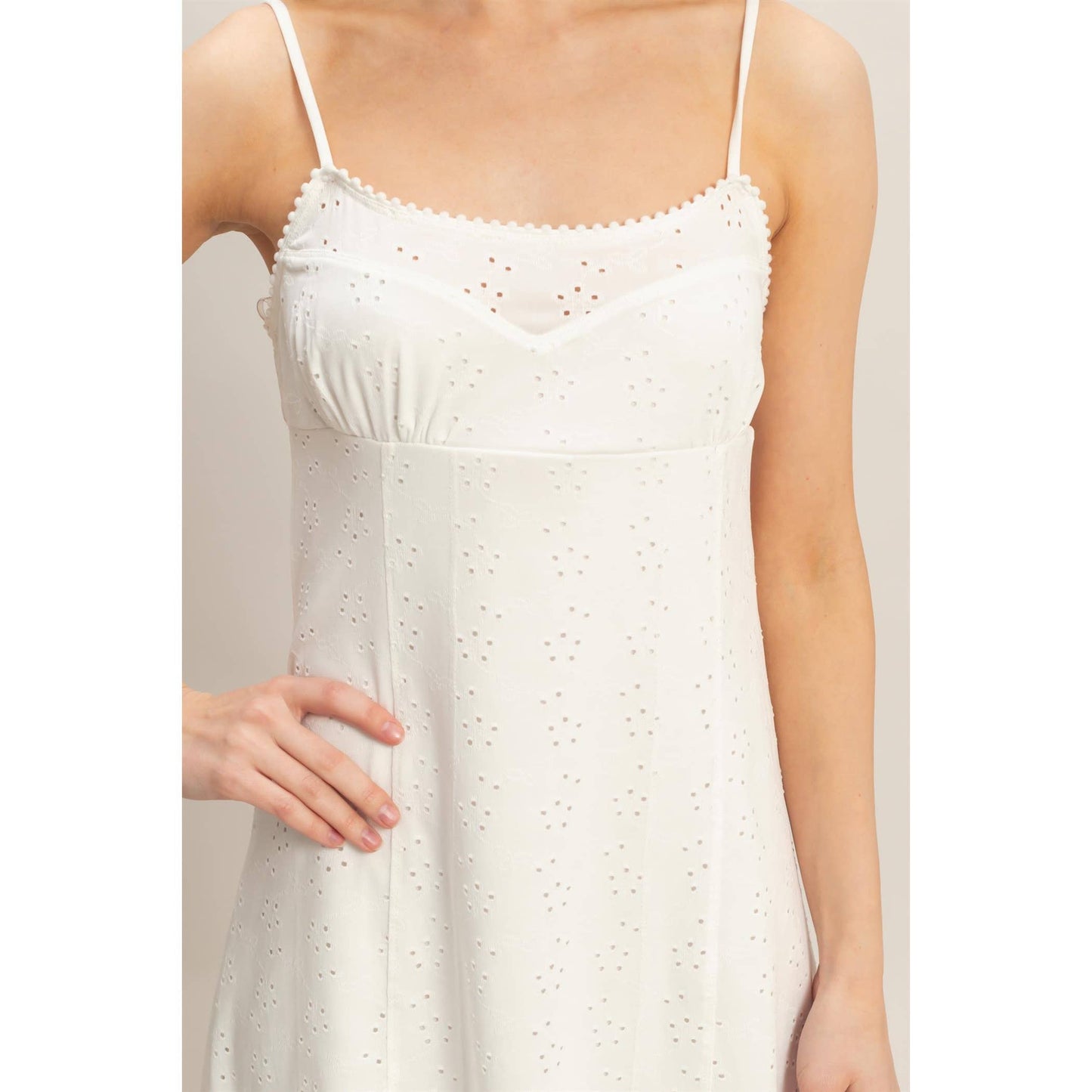 Eyelet Mini Knit Dress