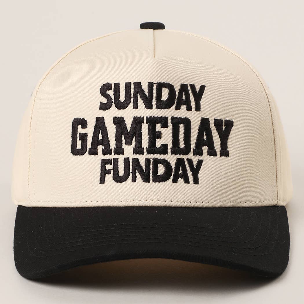 SUNDAY GAMEDAY FUNDAY Embroidery Trucker Hat