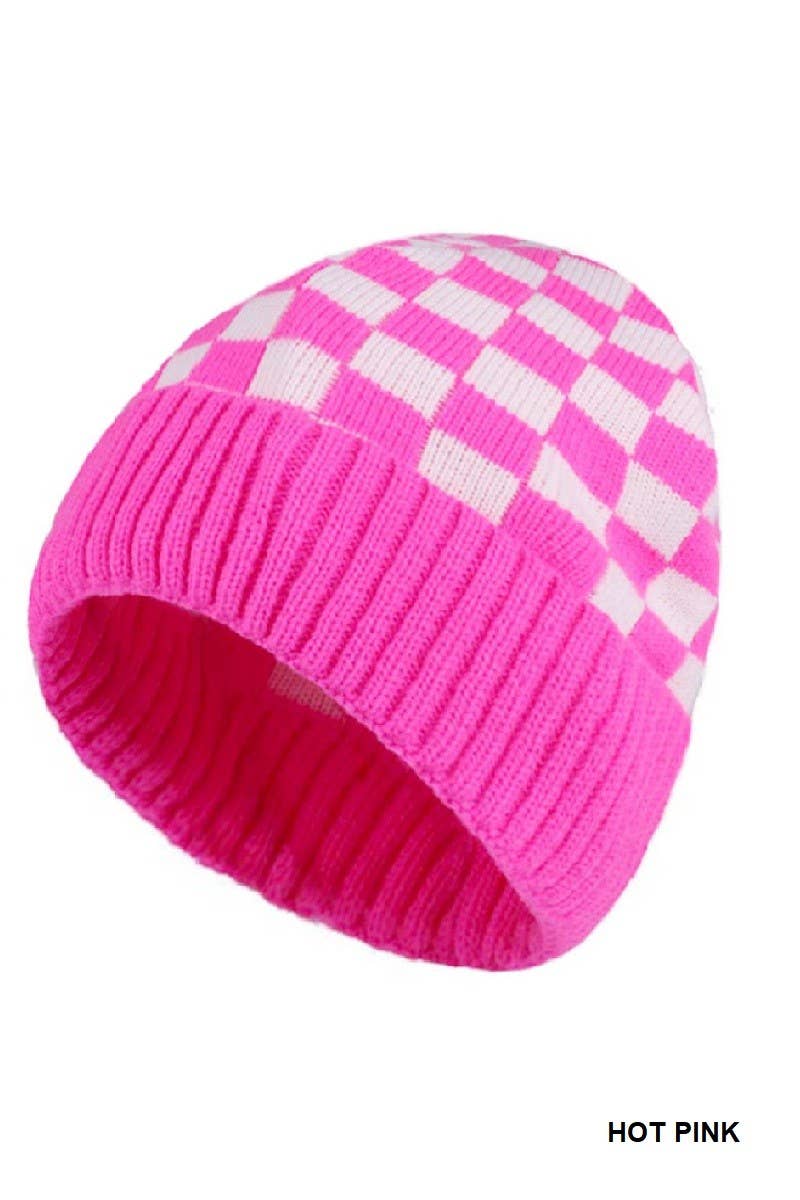 Checkered Beanie
